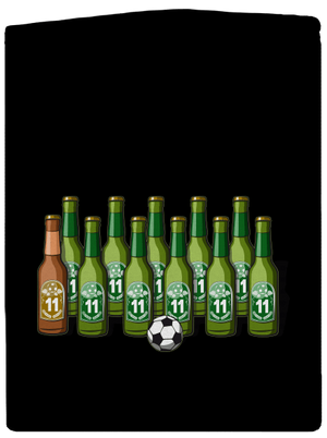 Futbalová jedenástka pánska mikina na zips Black