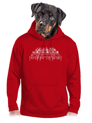 Cimrman: Debil, blbeček pánska mikina klokanka Red