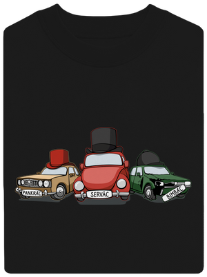 Traja veteráni unisex mikina bez kapucne Black