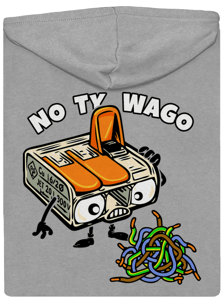 Wago svorka pánska mikina na zips Light Melange