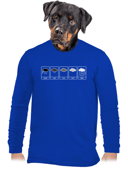 Predpoveď počasia pánske dlhý rukáv Royal Blue