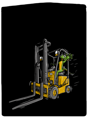 Ještěrka pánska mikina na zips Black