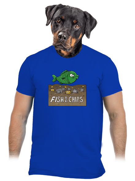 Fish and IT chips pánske tričko Royal Blue
