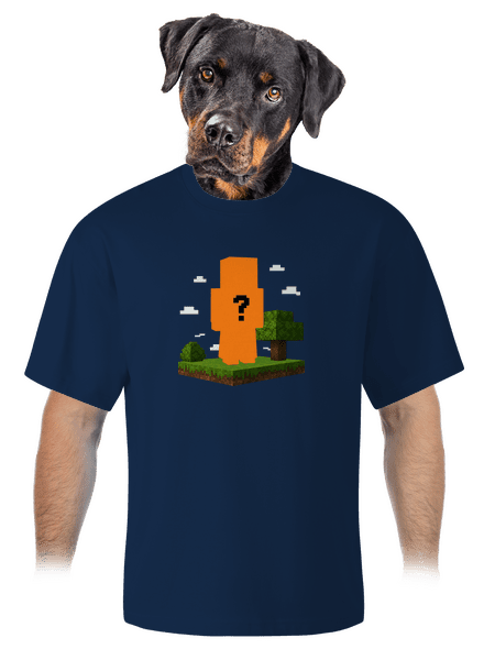 Minecraft z vlastnej fotky unisex tričko oversized Midnight Blue