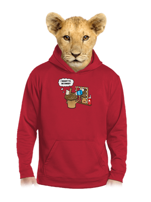 Sweet muffin detská mikina klokanka Fire Red