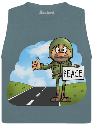 Peace dámske tielko voľné Heather Deep Teal