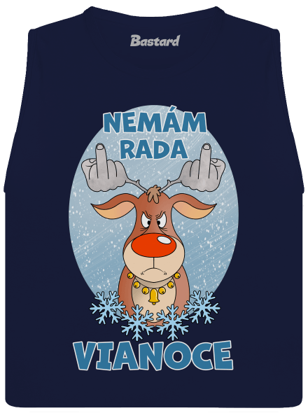 Nemám rád Vianoce dámske tielko voľné Navy