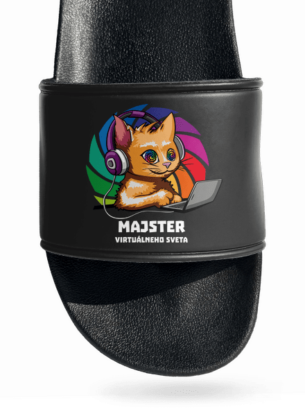 Majster virtuálneho sveta šľapky Black