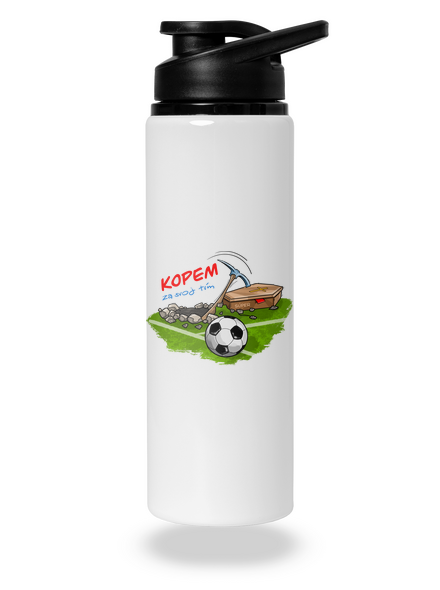 Kopem za svoj tím flaša na vodu White
