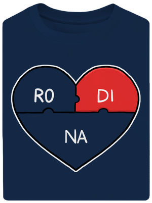 Rodinné puzzle unisex tričko oversized Midnight Blue