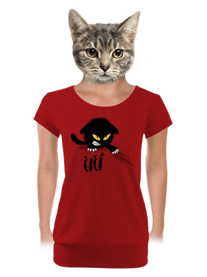 Čičina dámske tričko s lemom Red Mal