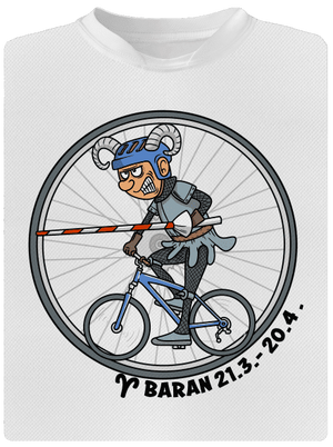 Cyklistický horoskop: Baran detské športové tričko White