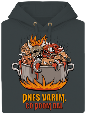 Čo Doom dal unisex mikina premium Charcoal