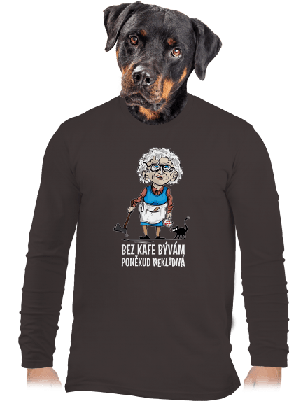 Neklidná bez kafe pánske dlhý rukáv Bear Brown