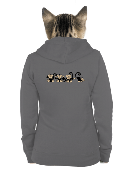 Opica dámska mikina na zips Steel Gray
