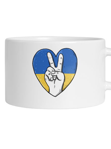 Ukrajina - Mier hrnček makronka White