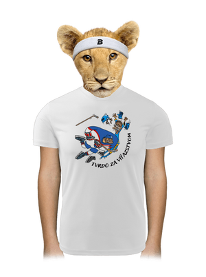 Tvrdo za víťazstvom detské športové tričko White