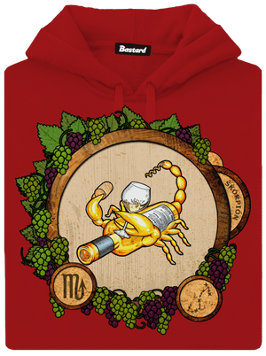 Vínny horoskop: Škorpión dámska mikina klokanka Red Mal