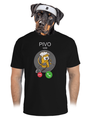 Pívo volá pánske športové tričko Black