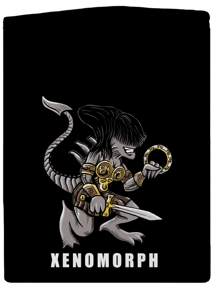 Xenomorph pánska mikina na zips Black
