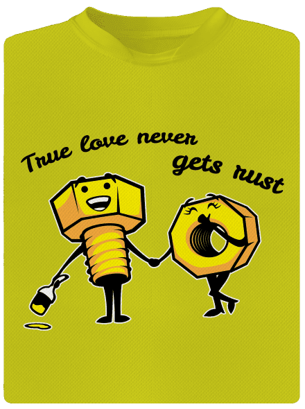 Pravá láska detské športové tričko Neon Yellow