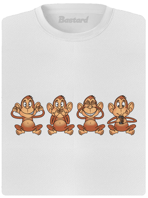 Opička s mobilom dámske športové tričko White