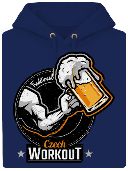 Czech workout unisex mikina premium Navy