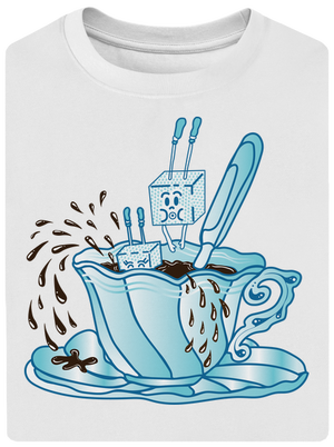 Cukroholik unisex tričko oversized White