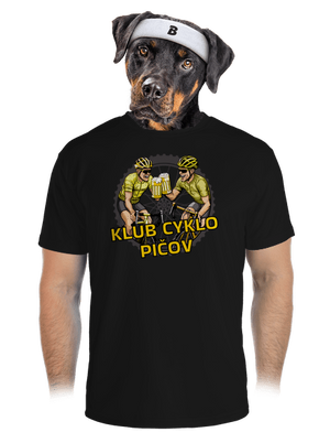 Klub cyklo pičov pánske športové tričko Black