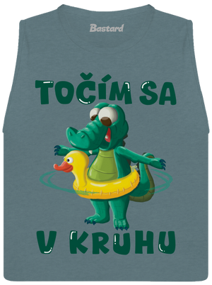 Točím sa v kruhu dámske tielko voľné Heather Deep Teal