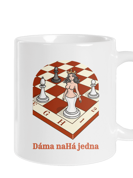 Dáma nahá jedna klasický hrnček White