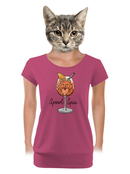 Aperol Špic dámske tričko s lemom Magenta