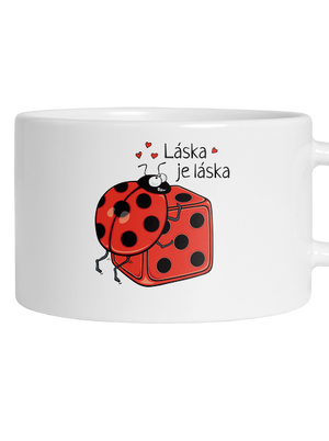 Láska je láska hrnček makronka White