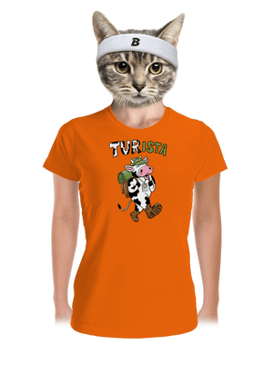 Tur na cestách dámske športové tričko Neon Orange