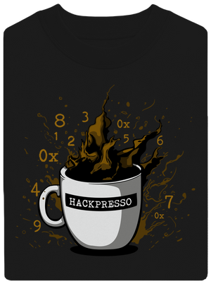 Hackpresso  unisex mikina bez kapucne Black