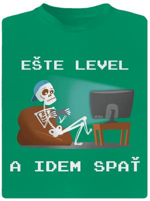 Ešte level detské športové tričko Kelly Green Mal