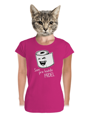 Prdel dámske tričko prémium Magenta