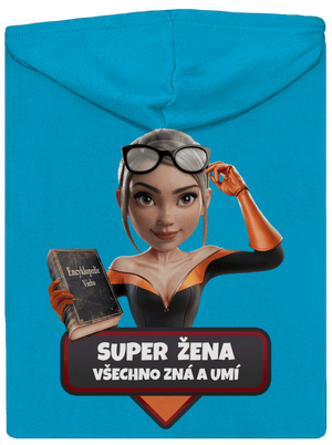 Super mama dámska mikina na zips Blue Atol