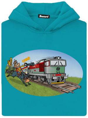 Šotúš na love detská mikina klokanka Hawaiian Blue