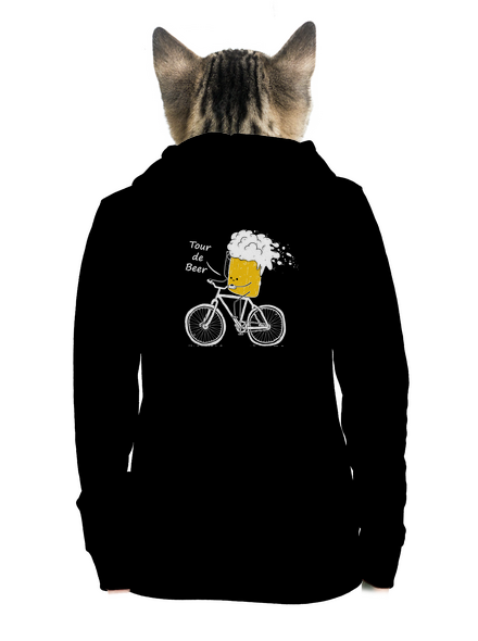 Tour de beer dámska mikina na zips Black