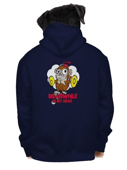 Monkey in my head pánska mikina na zips Navy