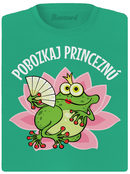 Pobozkaj princeznú a princa dámske športové tričko Mint Mal
