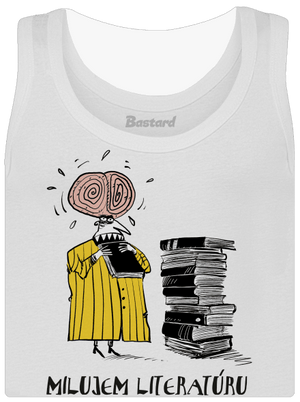 Milujem literatúru dámske tielko klasické White