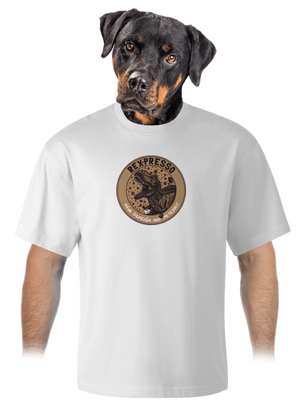Rex-presso unisex tričko oversized White