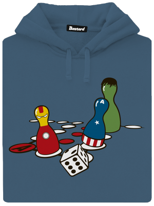 Superhrdina nehnevaj sa dámska mikina klokanka Denim