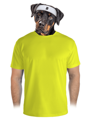 Bez potlače pánske športové tričko Neon Yellow