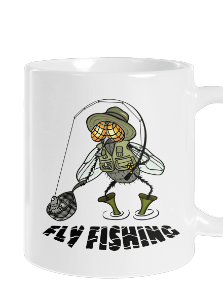 Fly fishing klasický hrnček White