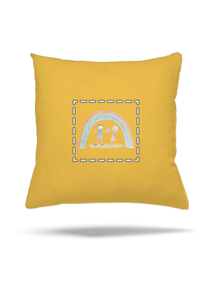 Detské kresby - Nahraj vlastnú vankúš Yellow Gold