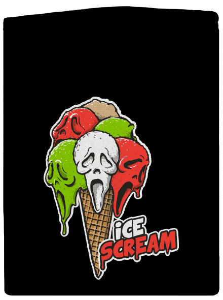 Ice Scream pánska mikina na zips Black