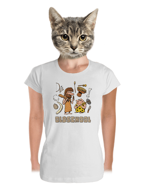 Oldschool dámske tričko prémium White